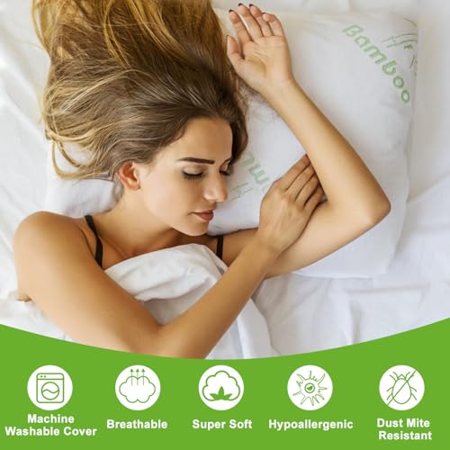 Set 2 Almohadas Memory Foam Bamboo Queen miniatura 4