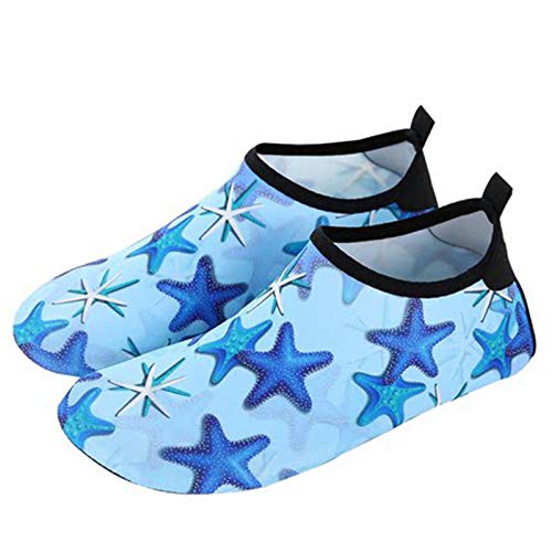 SongL Water Shoes for Womens Mens Barefoot Quick-Dry Aqua Socks for Beach Swim Surf Yoga Exercise New Translucent Color Soles (Color : K, Size : M)