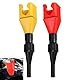 Zssxysm 2 Stück Trichter mit Schlauch Benzin, Öltrichter flexibles Kunststoff Trichter Set, Universal Öleinfülltrichter Auto, Draining Tool Snap Funnel für Abtropfwerkzeuge, Autoöl