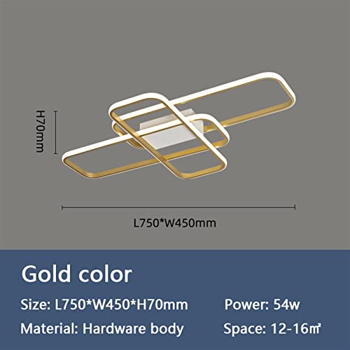 Plafonnier LED moderne grand format éclairage anti zone ombre salon - 5