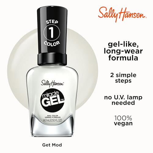 Sally Hansen Miracle Gel Nagellack in Weiß – Nr. 450 Get Mod