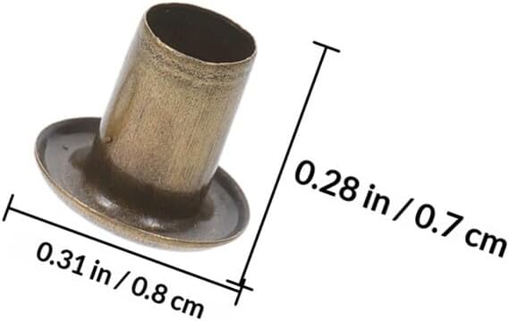 DECORNIJIA 100 Sets Antique Bronze Hollow Metal Eyelets Grommet Kit 4x8x7mm for Clothing Accessories DIY Crafts and Paper Projects