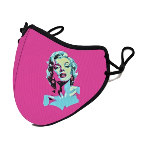 マリリン・モンロー 立体 スポーツ カラーマスク 超快適 布マスク 伸縮性 通気性 軽量 耳ひも調整可能 呼吸しやすい 洗える 繰り返し使え 小顔効果 防塵 UVカット おしゃれ 通勤 通学 男女兼用 S-M 1枚入り