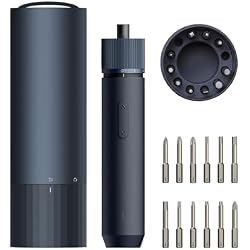 HOTO Electric Screwdriver Set, 3.6V Cordless Screwdriver Set | USB-C Rechargeable 3 Torque Settings, 1500mAh Battery, LED Light & 12 S2 Metal Bits for Furniture/Electrical Repairs
