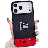 ECOLYF Compatible with iPhone 17 Pro Case for Boys Kids Men, 3D Cool Video Game Controller Button Type Personalized Full Body Full Camera Protection Protective Cover Soft Cute, Blue