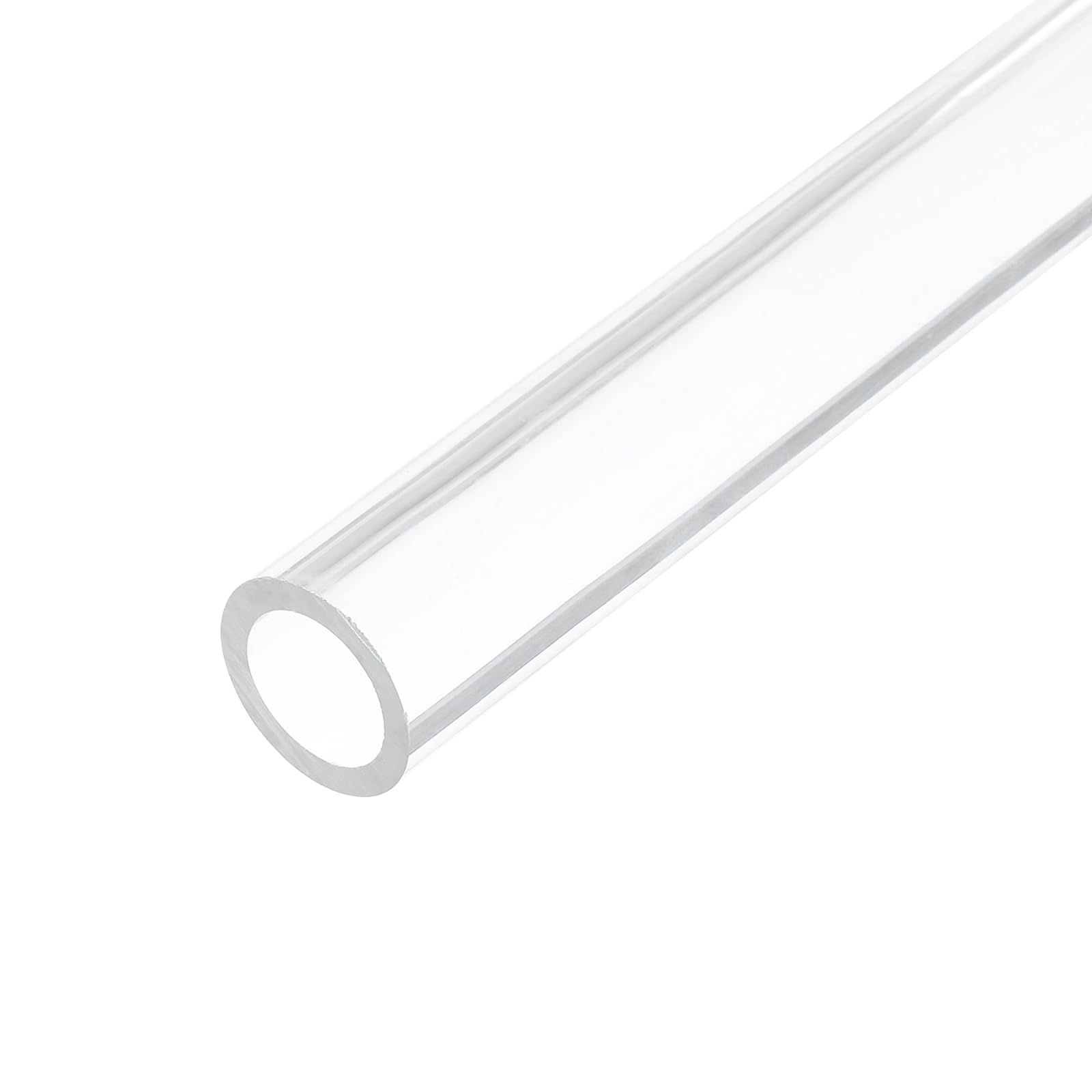 sourcing map Acrylic Pipe Clear Rigid Round Tube 17mm(0.67") ID 20mm(0.8") 10" for Lamps and Lanterns, Water Cooling System