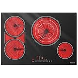 GASLAND Electric Cooktop 30 Inch, 4 Burners Radiant Glass Stove Top, ETL & FCC Certificated, Drop-in Ceramic Cooktop, Slide Touch Control, Child Safety Lock, Hot Surface Indicator, 240V