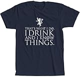 New York Fashion Police I Drink and I Know Things Tyrion Lannister T-Shirt M Navy