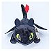 Changskj Jouet en Peluche Comment Dresser Votre Dragon 3 Nuit Fureur Peluche Peluche 9"poupée sans Dents Jouet Peluche dilaté de Dessin animé Soft Animal (Color : Black)