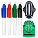 GXGM 6 Stück Golfball-Liner-Vorlage Golf Ausrichtungs-Set mit Markerstiften, Golfball Markierer, Golf Accessories, Ballmarker Golf, Golf Marker, Ballmarkierungswerkzeuge Zubehör