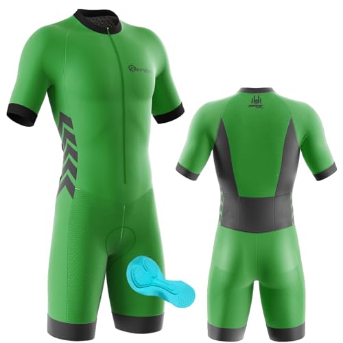 Combinaison vélo homme respirante et séchage rapide avec cuissard 3D gel anti-vibrations VTT