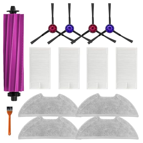 Image of E20 Plus Replacement Parts Compatible with Eureka E20 Plus Combo Robot Vacuum, Accessories Including 1 Main Brush,4 Side Brush,4 mop Pads,4 Hepa Filter