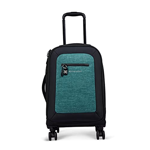 Sherpani Latitude, 22 Inch Travel Soft Side Luggage, Durable Luggage, Suitcases with Wheels, Lightweight Rolling Luggage Carry On, Carry On Luggage 22x14x9 Airline Approved (Teal)