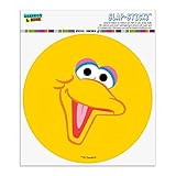 Sesame Street Big Bird Face Automotive Car Window Locker Circle Bumper Sticker