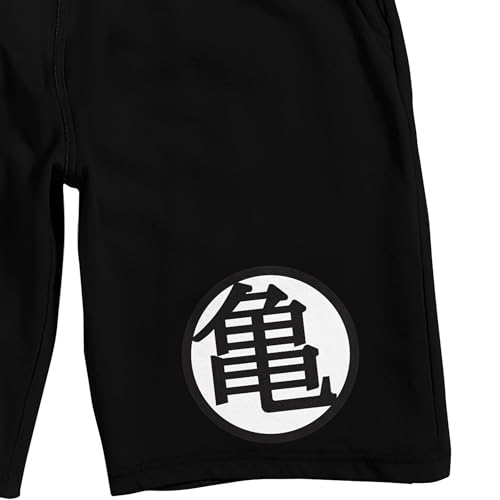 Dragon Ball Z Kame Logo Men's Black Sleep Pajama Shorts2