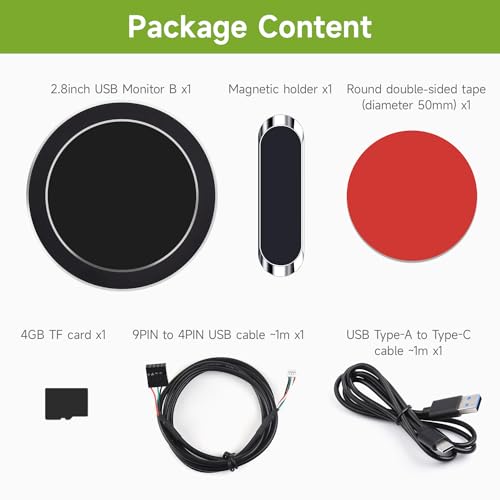 Image of waveshare 2.8inch Round LCD Display, CPU /GPU Cooler, Black