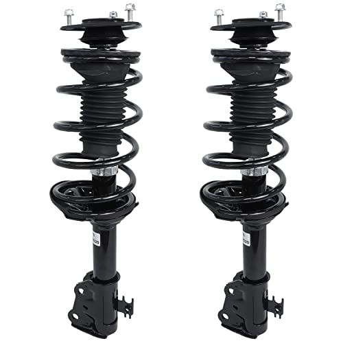 Image of Detroit Axle - 6pc Front End Control Arms Kit for Toyota Echo 00-05, 2 Lower Control Arms & Ball Joint 2 Struts w /Coil Spring 2 Sway Bars 2000 2001 2002 2003 2004 2005 Replacement Suspension