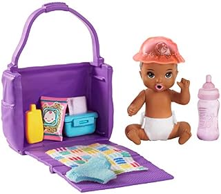 ​Barbie Skipper Babysitters Inc. Feeding and Changing Playset with Color-Change Baby Doll, Open-And-Close