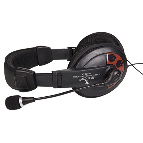 Soncm Stereo Headset With Microphone (Black) #TOP2