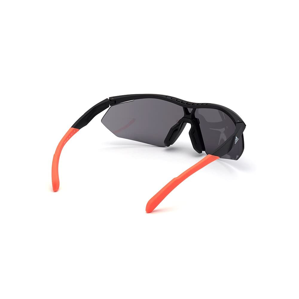 adidas Sport SP0016 Sonnenbrille Damen, Sportliche, Schlanke und Leichte Sonnenbrille, Maskenförmige Gläser, Rauchige Linsen, Mattschwarz