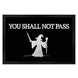 trendaffe - You Shall not Pass Fußmatte XL mit Zauberer Motiv