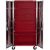 Seville Classics UltraHD Steel Body Lockable Storage Filing Cabinet Organizer Locker Shelving Unit for Gym, Workshop, Kitchen, Garage, Office, Home, Medium 36 W x 18 D x 72 H, Red