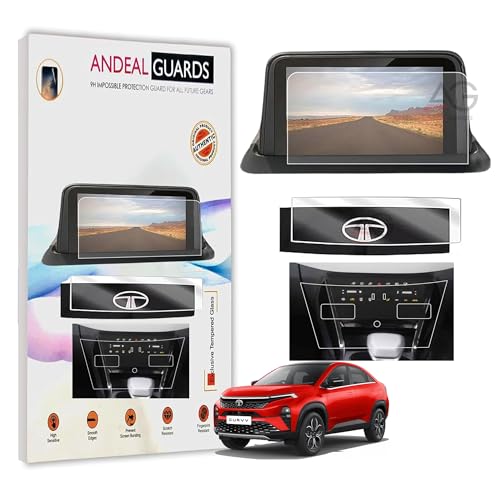 Image of Screen Guard For TATA CURVV 2024 || 7 INCH INFOTAINMENT + STEERING + AC PANEL PROTECTOR || Pure+ | Pure+S || 9H Car Digital Display Accessories 2025 [Not Tempered Glass]