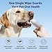 UZENEY Pet Teeth Cleaning Wipes for Dogs&Cats, 60 pcs Dental Finger Wipes, Larger Sized, Plant Extract Ingredients Refresh Breath & Control Plaque & Protect Gum, Dog Tooth Brushing Kit, Unscented