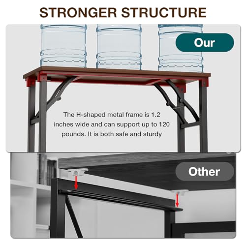 Image of TEMI Small Computer Desk Folding Table - 35.8 inch Foldable Office Desk, No Assembly, Perfect for Small Spaces in Bedroom, Dorm, or Apartment, Portable Mini Desk or Study Table with Compact Design, Walnut