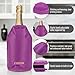 Reusable Wine Bottle Cooler Sleeve | Long-Lasting Cooling for All Bottles | Portable Insulated Sleeve for Parties, Picnics & Outdoor Events (Deep Purple)
