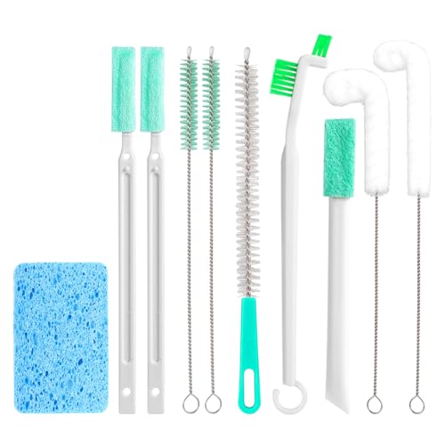 10pcs Ice Machine Cleaner Brush Sets, Multipurpose Ice Maker Crevice Cleaning Brushes Small Cleaning Brush for Household Use Water Bottle Straw Spout Cooler Cleaning Tools Kit