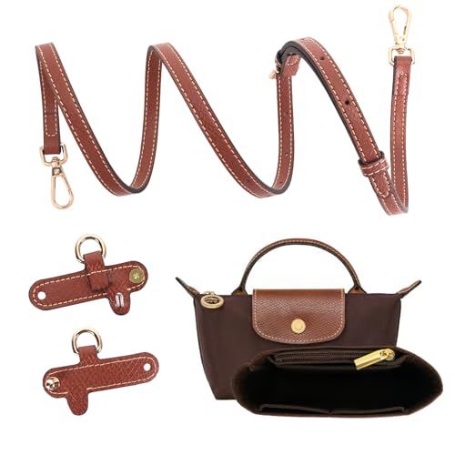 Image of 2Sets Shoulder Strap for Longchamp Bag Women, Purse Organizer, No-Punch Length Adjustable Leather Replacement Strap