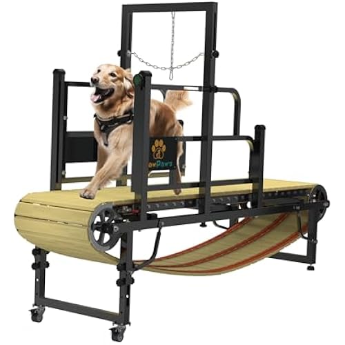 PawPaw's Dog Treadmill for Large Dogs, Medium Dogs with Brake. Dog Slatmill for Healthy & Fit Dog Life, Dog Treadmill for Indoor & Outdoor. Treadmill for Dogs up to 330 lbs