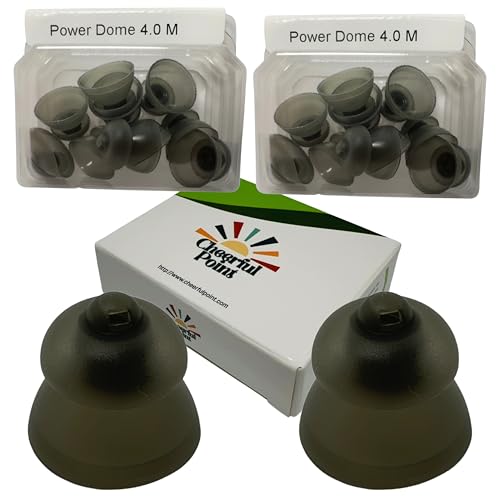 Phonak Power Dome 4.0 - Medium Size (M) - (054-0821) – 2 Pack (20 Domes Total) - Compatible with Phonak Hearing Aids - Secure Fit - Comfortable for Daily Use – Original Phonak Replacements