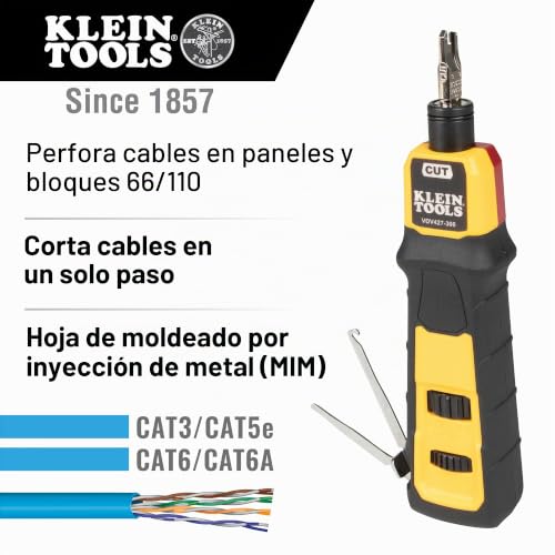 Herramienta de perforación de impacto Klein Tools VDV427-300 para cables CAT 3