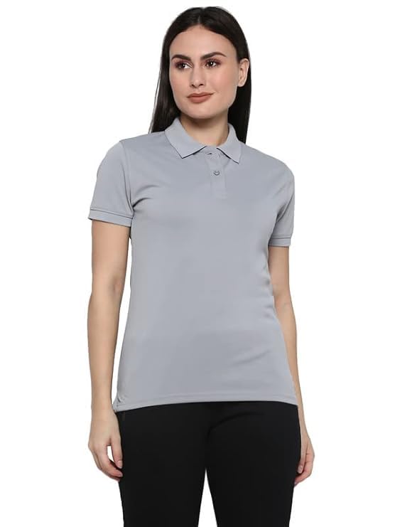 bharatiya cocoon Women's Pure Cotton Polo T-shirt | Women Polo Collar Neck T-Shirt | Cotton Plain Polo Neck Half Sleeve T-Shirt | Casual Tshirts for women-picture-22
