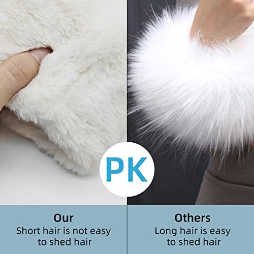 Hand Muffs, Women & Men Faux Fur Muff for Arm Warming Hand in Winter White