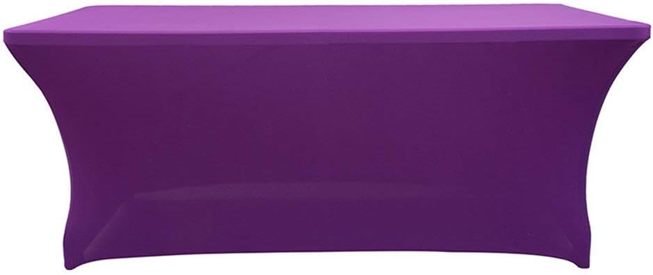 RemeeHi Stretch Table Set Tablecloth Rectangular Table Cover for 6 Ft Rectangular Tables Fitted Tablecloth for Standard Folding Tables(Navy,72x29x30,24.7 oz)