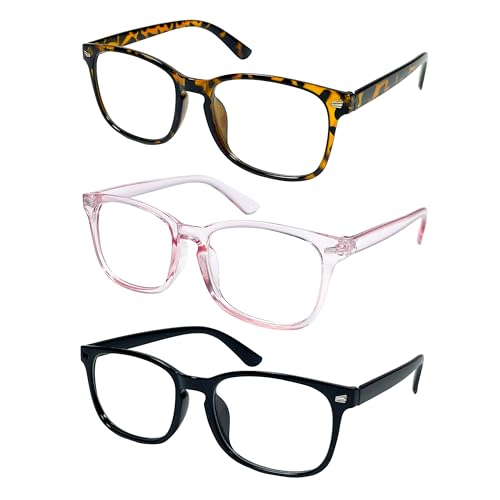 FZSECRIU 3 Stücke brille ohne stärke damen，brille ohne stärke，brille ohne stärke herren，brille ohne sehstärke，fake brille，fake glasses，brillen ohne sehstärke damen，nerd brille ohne stärke