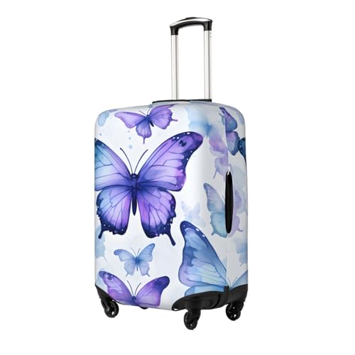Watercolor Butterflies Luggage Cover for Suitcase Spring Bird Elastic Suitcase Cover Protector Luggage Sleeve Anti Scratch Dust Fits 25-28 Inch2