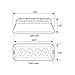 Grand General 76531 Amber Medium Rectangular 4 LED Strobe Light with Clear Lens