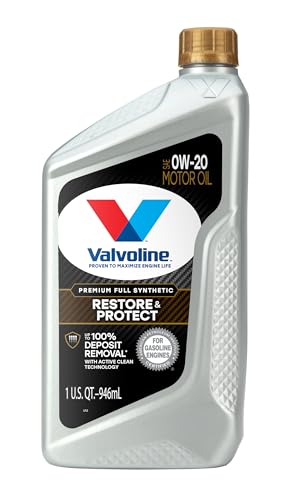 Image of Valvoline Restore & Protect Full Synthetic 0W-20 Motor Oil 1 QT, Case of 6