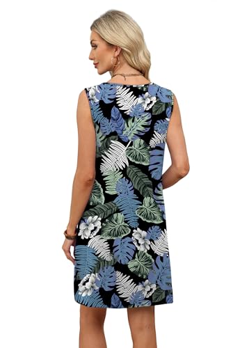 Image of WIHOLL Summer Dresses for Women 2026 Beach Vacation Spring Fashion Clothing Lace Mini Tank Dress with Pockets