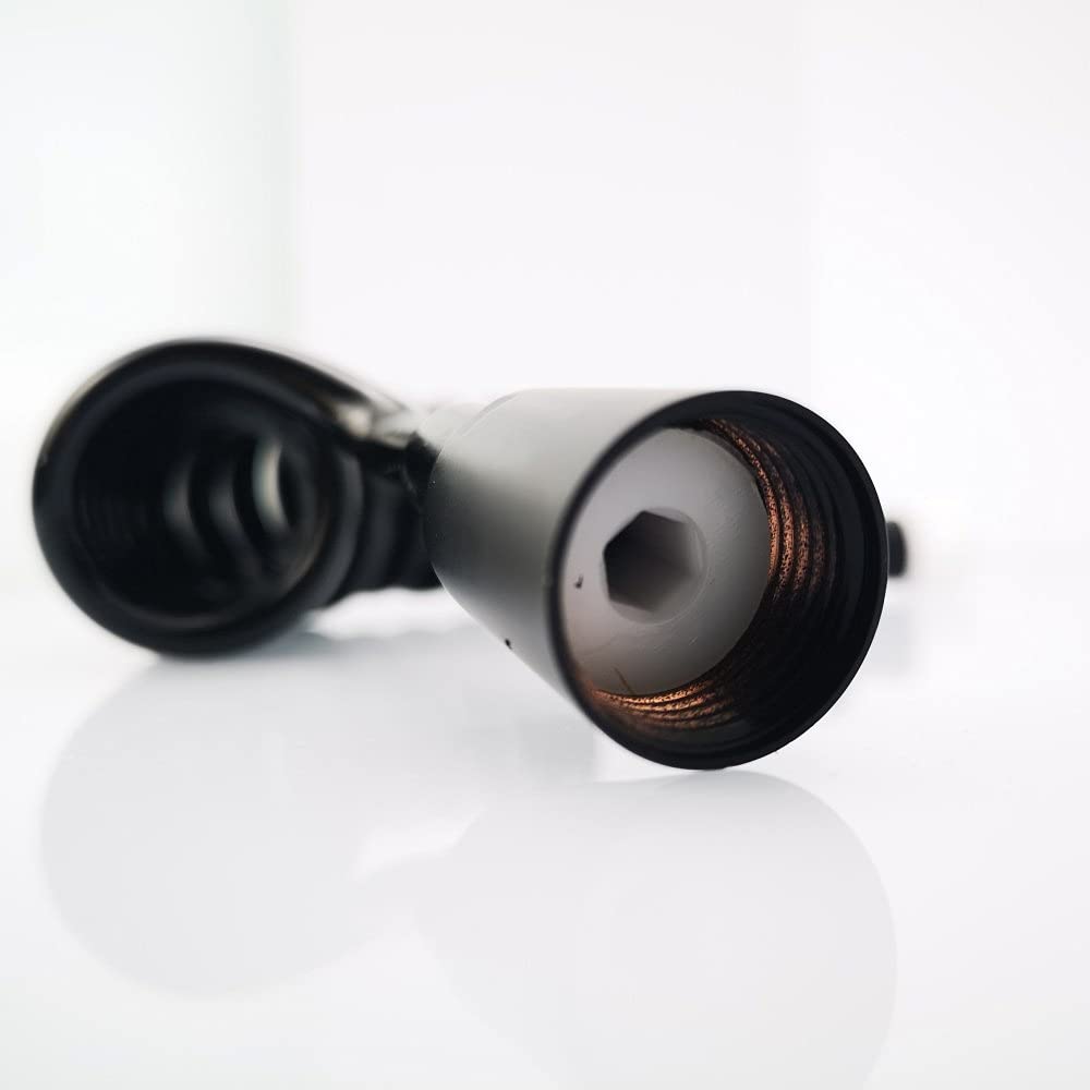 Brauseschlauch, Edelstahl-Brauseschlauch, 1,5 m/2,0 m, flexibler Brauseschlauch mit Feder, Pistole, Telefonleitung, Sanitärschlauch, weiß/schwarz, Wasser-Sanitär, Toiletten-Bidetschlauch, 150