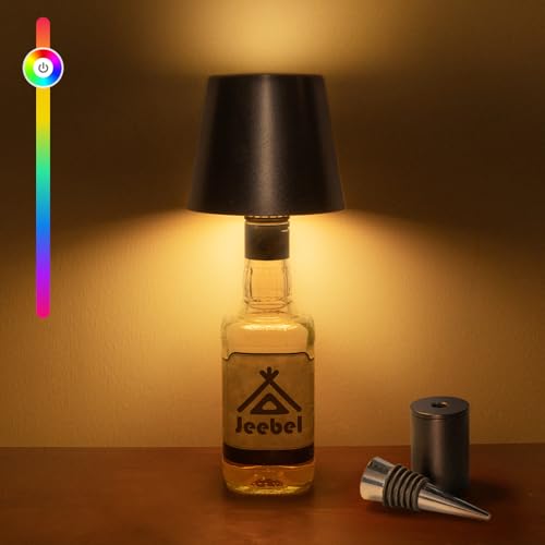 Jeebel Lampe de Bouteille LED RGB Lumière Bouchon de Bouteille Sans Fil avec Contrôle...