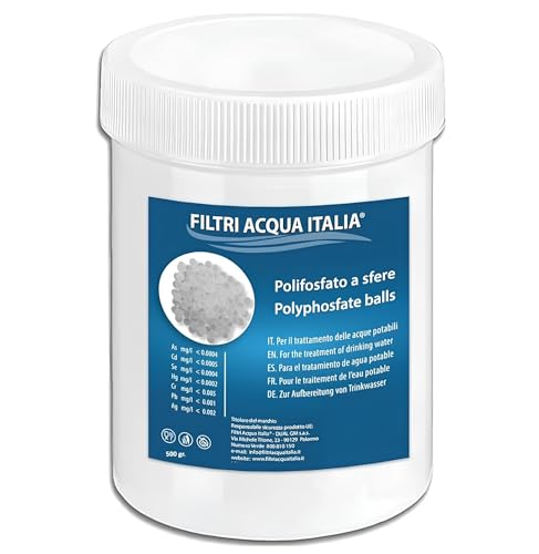 Polifosfati a Sfere 500 gr. Ricarica per Filtri Anticalcare Lavatrice, Dosatori ecc.