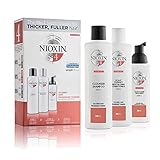 Nioxin System Kit 4 Hair for Color Treated Hair, For Women and Men with Progressed & Advanced Thinning Hair, 3 Piece Set, Full Size (Three Month Supply)