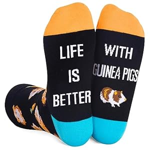 Zmart Novelty Unisex Guinea Pig Socks for Women Men Crazy Guinea Pig Gifts Silly Funny Socks