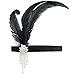 Produktbild ArtiDeco 1920s Stirnband Damen Gatsby Kostüm Accessoires 20er Jahre Flapper Feder Haarband