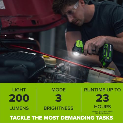 Image of Greenworks 24V (4-Tool) Brushless Combo(Drill+Impact Driver+Recip Saw+Flashlight), 2*2.0Ah USB-C Batteries (12,000mAh Power Bank)and a Cable, 30W Charger,29Pcs Titanium Drill+Impact Bits+Nut Drivers